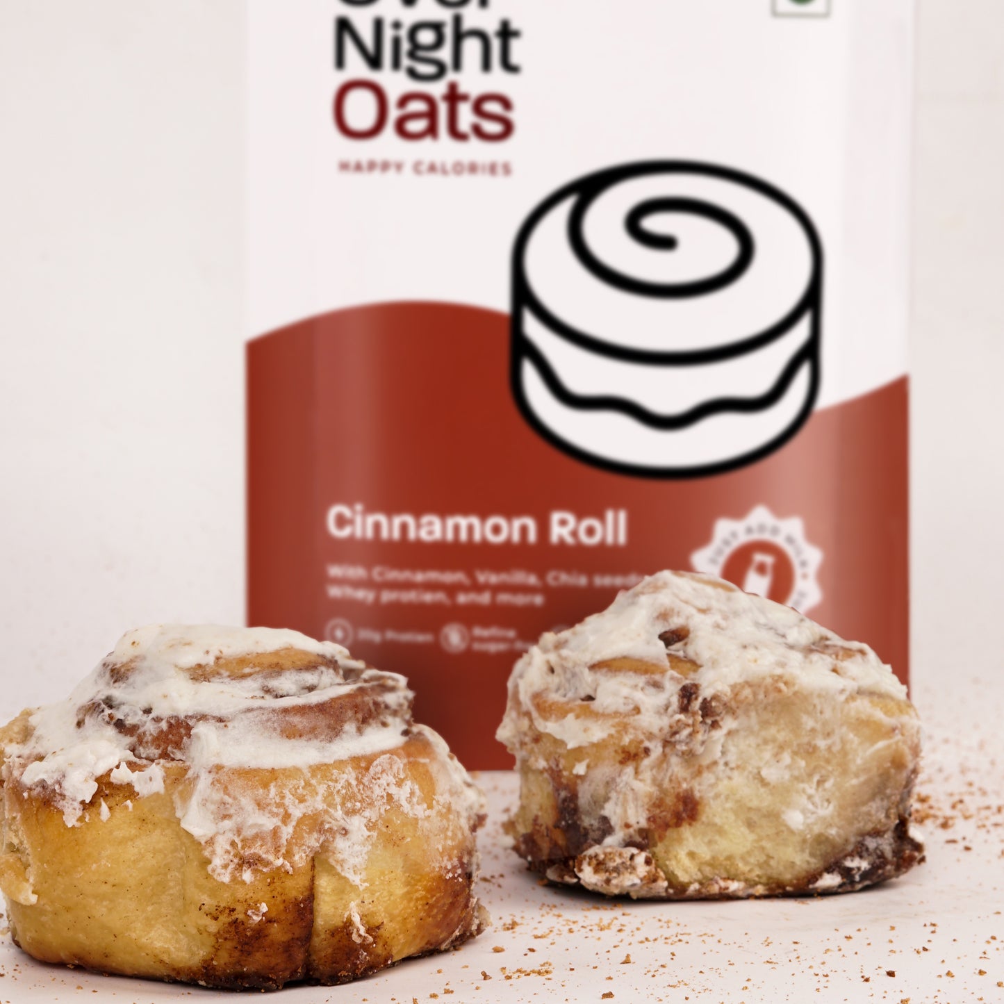 Customizable Cinnamon Roll Overnight Oats meal