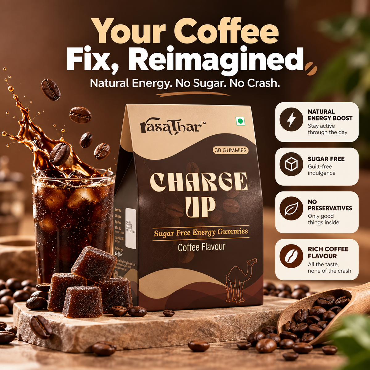 Black Coffee Inspired Energy Gummies