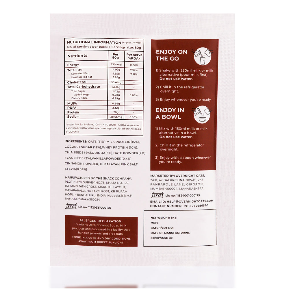 
                  
                    protein-packed oats
                  
                