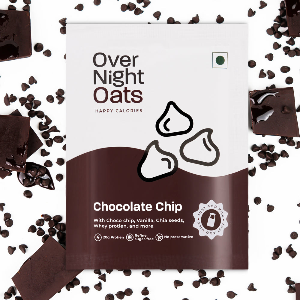 
                  
                    overnight oats chocolate chip |nutritious breakfast oats | flavored overnight oats | quick breakfast oats | breakfast oats options | protein-packed oats
                  
                